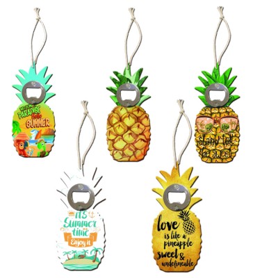 wall hanging decor bottle openers 16X7CM wood vintage opener pineapple bottle opener