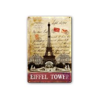 Decor Iron Retro Vintage Metal Painting Tower Poster Farm Stickers Tin Sign House Decoration