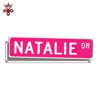 Cheap wall decorative NICOLE road sign RACHEL DR custom name sign funny tin wall signs NATALIE street sign